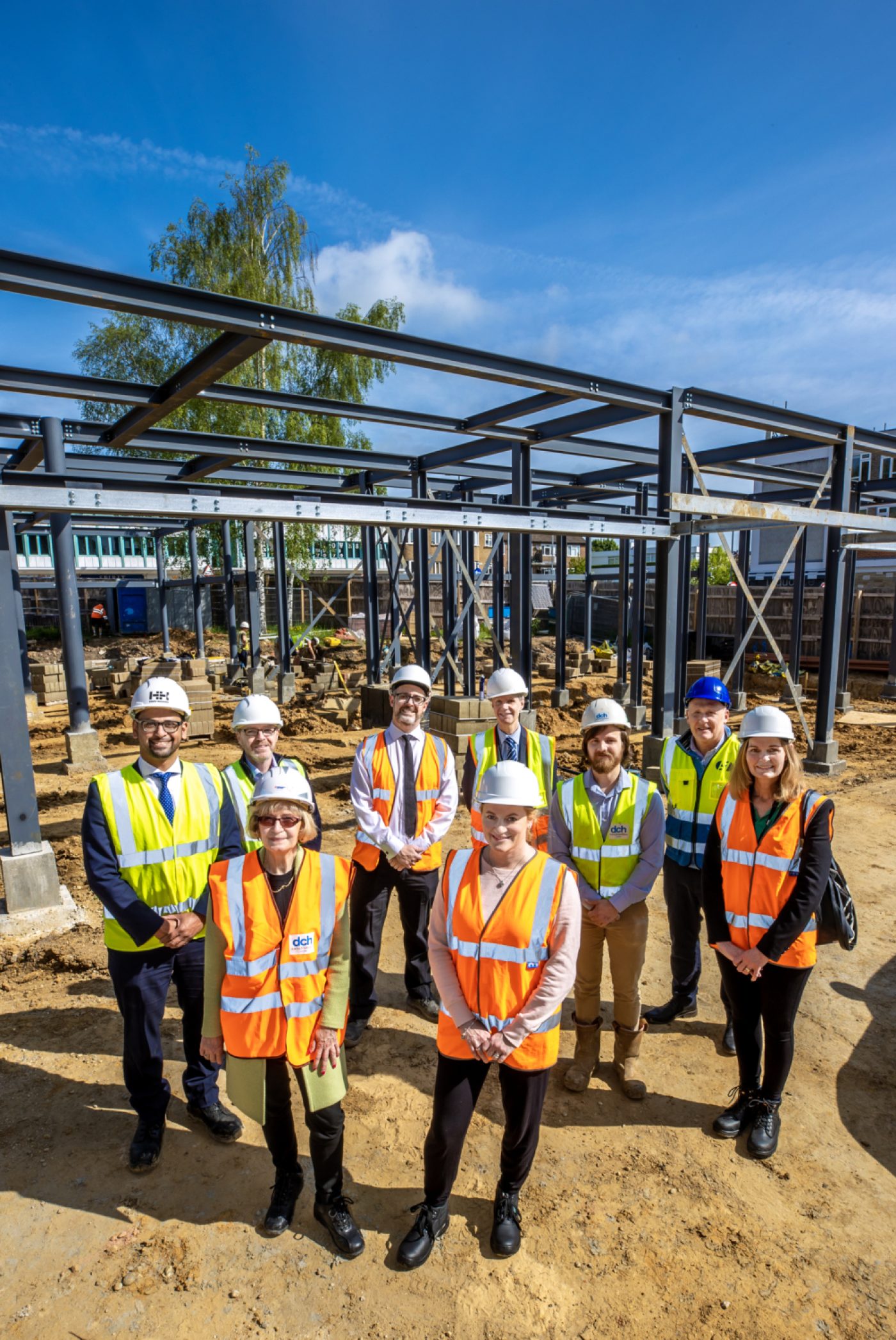 Steel frame installation 3